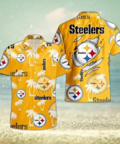 Pittsburgh Steelers Palm Tree Pattern Hawaiian Shirt Beach Summer Gift