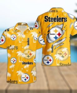 Pittsburgh Steelers Palm Tree Pattern Hawaiian Shirt Beach Summer Gift