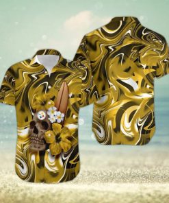 Pittsburgh Steelers Skull And Flower Hawaiian Shirt Gift For Halloween