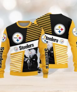 Pittsburgh Steelers Skull Pattern Knitted Sweater For Christmas