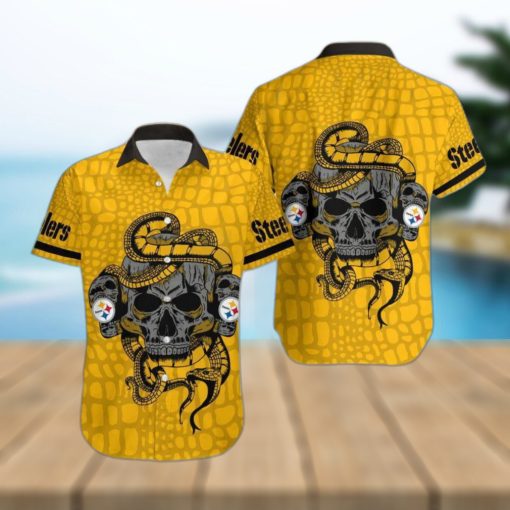 Pittsburgh Steelers Snake And Skull Octopus Hawaiian Shirt Gift For Halloween