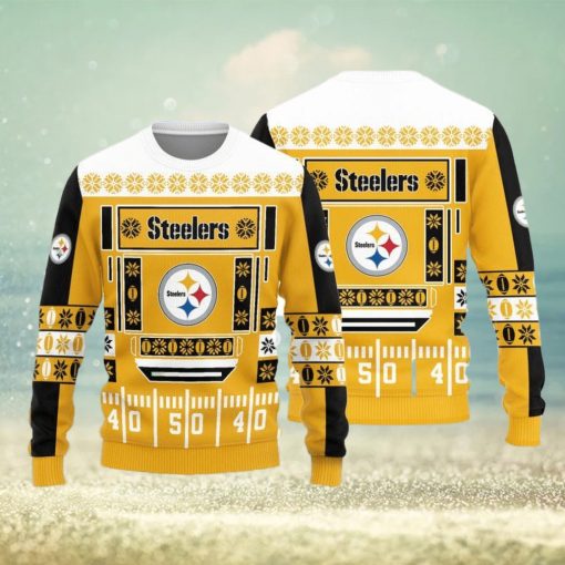 Pittsburgh Steelers Teams Ball Snowfalke Pattern Knitted Sweater For Christmas