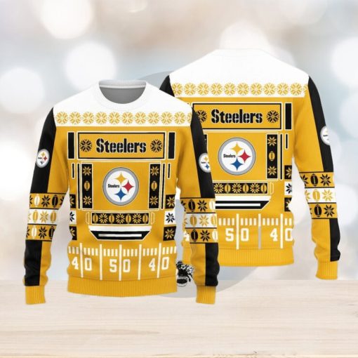 Pittsburgh Steelers Teams Ball Snowfalke Pattern Knitted Sweater For Christmas