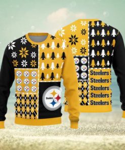 Pittsburgh Steelers Teams Pine Trees Pattern Knitted Sweater For Christmas