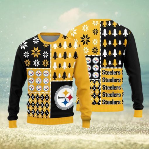 Pittsburgh Steelers Teams Pine Trees Pattern Knitted Sweater For Christmas