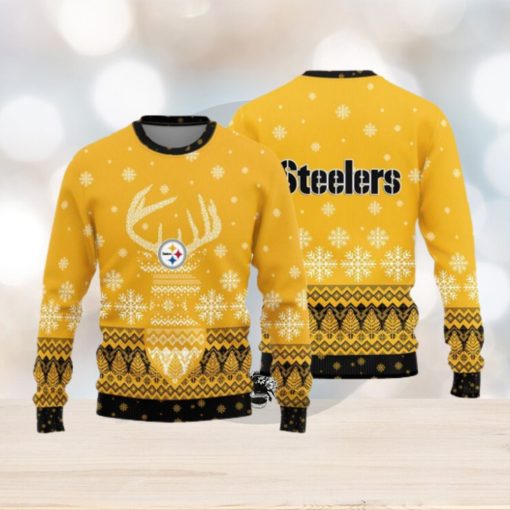 Pittsburgh Steelers Teams Reindeer Knitted Sweater For Christmas