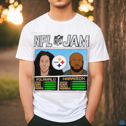 Pittsburgh Steelers Troy Polamalu and James Harrison Homage Heathered Gold NFL Retired Jam Shirt