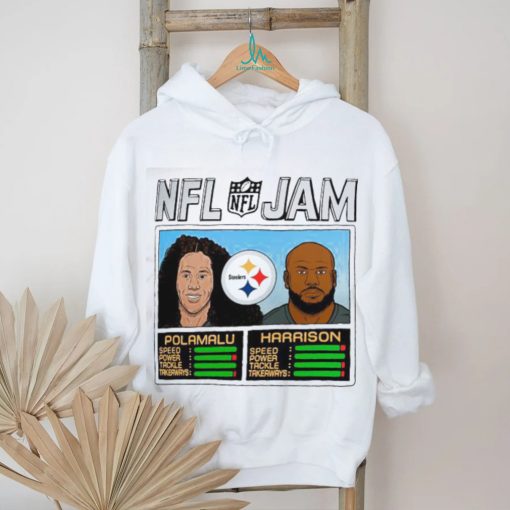 Pittsburgh Steelers Troy Polamalu and James Harrison Homage Heathered Gold NFL Retired Jam Shirt