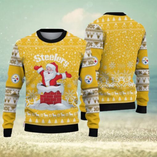 Pittsburgh Steelers Ugly Christmas Santa Claus Xmas Sweater Merry making Gift Mens Women