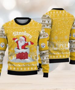 Pittsburgh Steelers Ugly Christmas Santa Claus Xmas Sweater Merry making Gift Mens Women