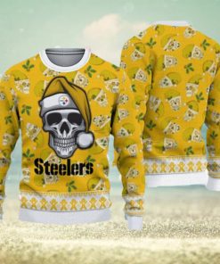 Pittsburgh Steelers Ugly Christmas Skull Xmas Sweater Holly Gift Mens Women