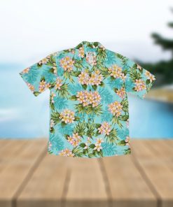 Plumeria Dream Green Cotton Poplin Men s Hawaiian Shirt