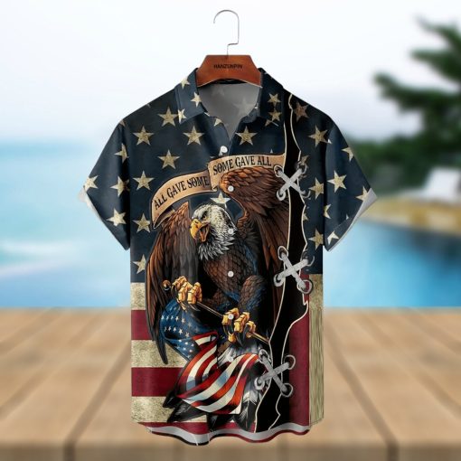 Plus Size Lapel Mens American Flag Graphic Print Hawaiian Shirt Button Down Shirts  Top Blouse Shirts  Short Sleeve  Button Down Shirts