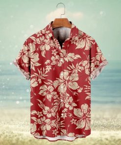 Plus Size Men s Hawaiian Shirts For Beach Retro Floral Printed Short Sleeve Aloha Shirts Oversized Casual Loose Tops For Summer