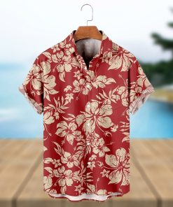 Plus Size Men s Hawaiian Shirts For Beach Retro Floral Printed Short Sleeve Aloha Shirts Oversized Casual Loose Tops For Summer