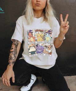 Pocket Monster Tarrot Card Halloween Shirt, Pikachu Eevee Snorlax Squirtle Halloween Shirt