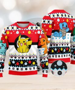 Pokemon And Pikachu Ugly Christmas Sweater Xmas Gifts