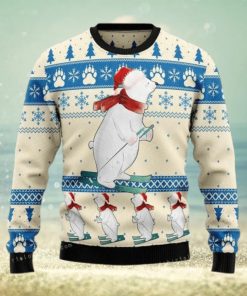 Polar Bear Ice Skiing Ugly Sweater Party