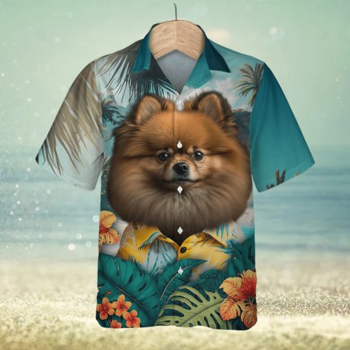 Pomeranian Fluffy Joy Embodied In 3D Hawaiian Tropical Shirt