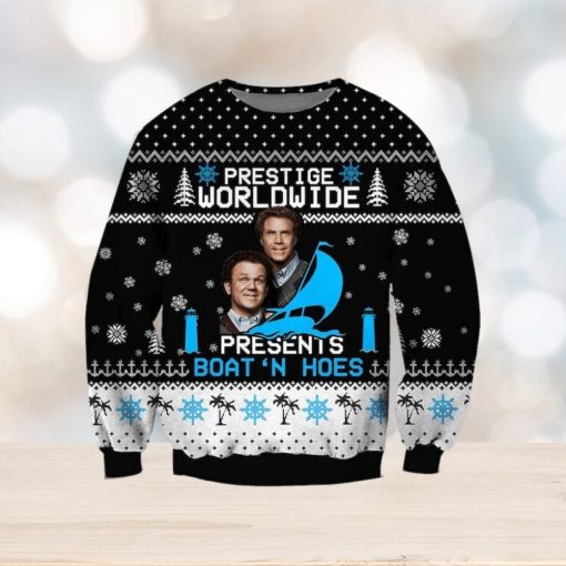 Prestige Worldwide Presents Boat’N Hoes 3D Ugly Christmas Sweater For Men And Women