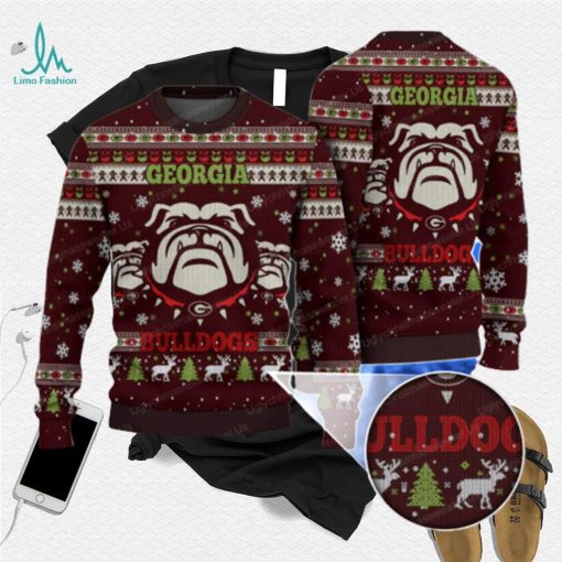 Pride Georgia Bulldogs Ugly Christmas Sweater Crimson Red And White