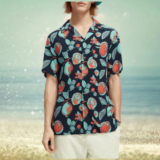 Printed camp hawaiian shirt