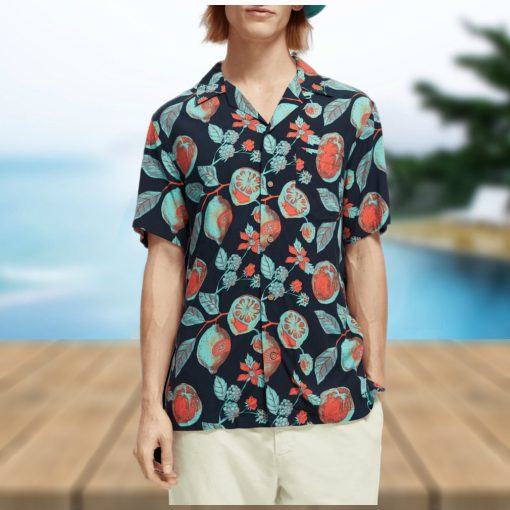 Printed camp hawaiian shirt