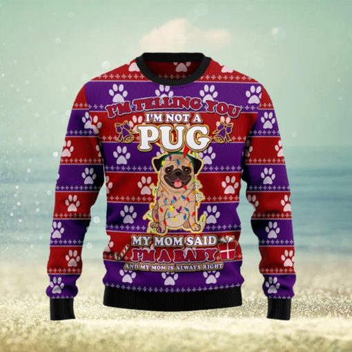 Pug Baby Ugly Christmas Sweater Gift Men Women