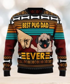 Pug Best Dog Dad dog dad Ugly Christmas Sweater Gift Men Women