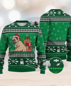 Pug Dog Pattern Falling Snowflakes All Over Printed 3D Ugly Christmas Sweater Christmas Gift For Men And Women