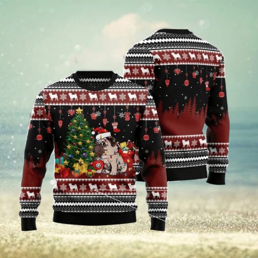 Pug Merry Christmas All Over Printed 3D Ugly Christmas Sweater Christmas Gift For Men And Women