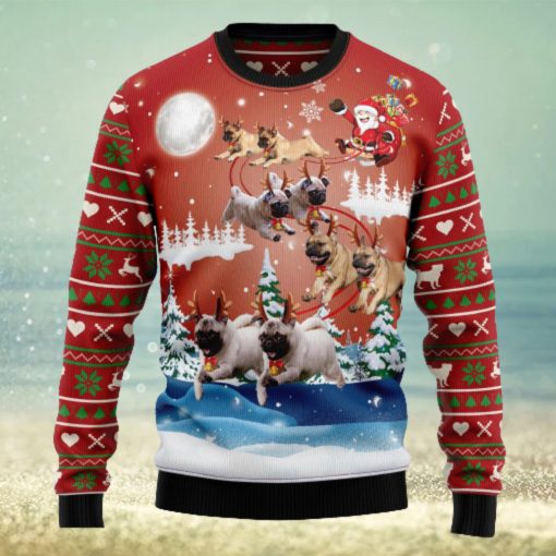 Pug Reindeer Ugly Christmas Sweater Thankgiving Gift Men Women