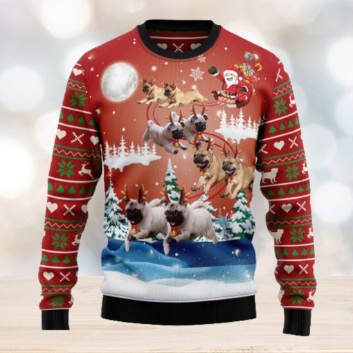 Pug Reindeer Ugly Christmas Sweater Thankgiving Gift Men Women