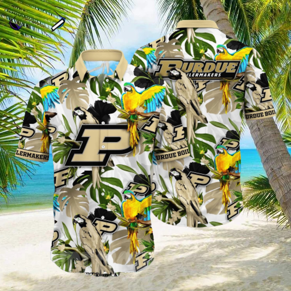 Purdue Boilermakers NCAA Floral Tropical Full Printing Hawaiian Shirt -  Limotees