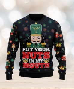 Put Your Nuts In My Mouth Ugly Christmas Sweater Gift Men Women