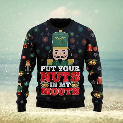 Put Your Nuts In My Mouth Ugly Christmas Sweater Gift Men Women