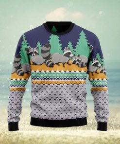 Raccoon Christmas All Over Printed 3D Ugly Christmas Sweater Christmas Gift For Men And Women