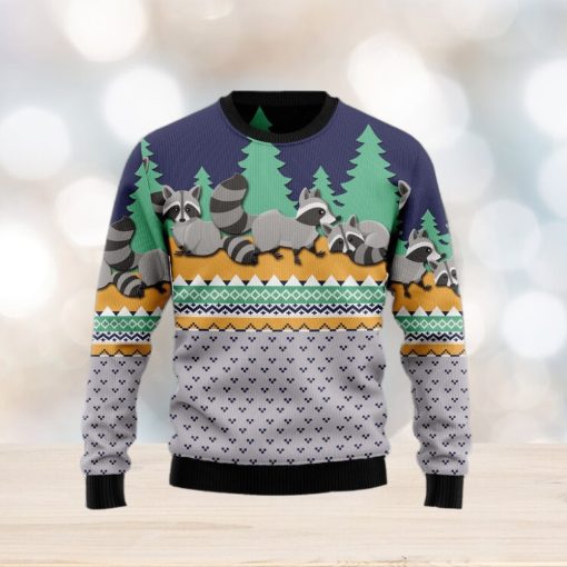 Raccoon Christmas All Over Printed 3D Ugly Christmas Sweater Christmas Gift For Men And Women