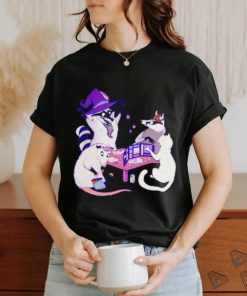 Raccoon Mouse Cat game night organic shirt