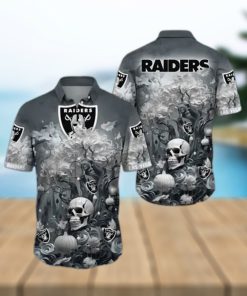 Raider Hawaiian Shirt Skull And Maple Tree A Must Have For Fall Fashionistas