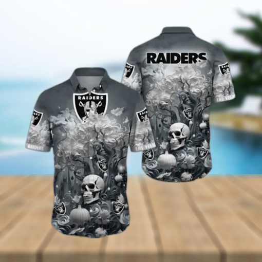 Raider Hawaiian Shirt Skull And Maple Tree A Must Have For Fall Fashionistas