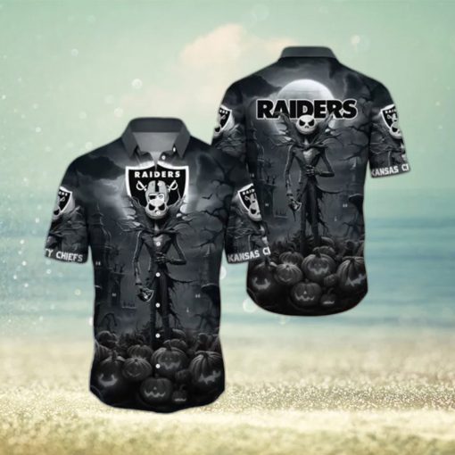 Raiders Hawaiian Shirt Printed Jack Skellington Gift For Football Fans