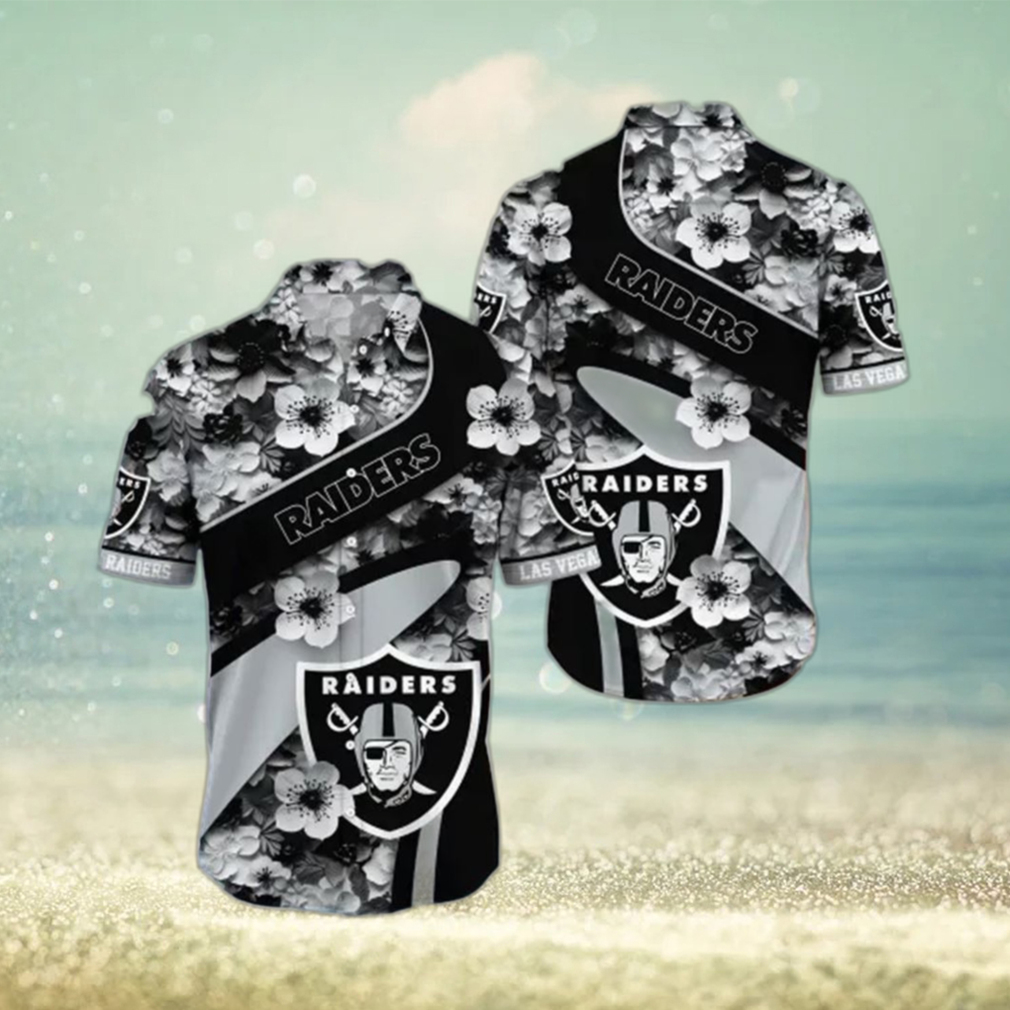 Raiders Hawaiian Shirt Skull And Flower For Those Who Love To