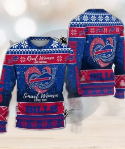 Real Women Love Football Smart Women Love The Buffalo Bills Ugly Christmas Sweater Christmas Gift For Fans