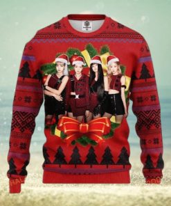 Red Black Pink Music Band Merry Xmas Ugly Christmas Sweater