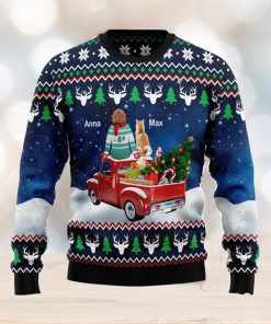 Red Car Dog Owner Merry Xmas Ugly Christmas Sweater Men And Women Christmas Gift