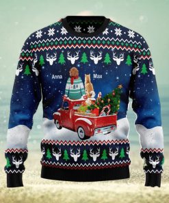 Red Car Dog Owner Merry Xmas Ugly Christmas Sweater Men And Women Christmas Gift