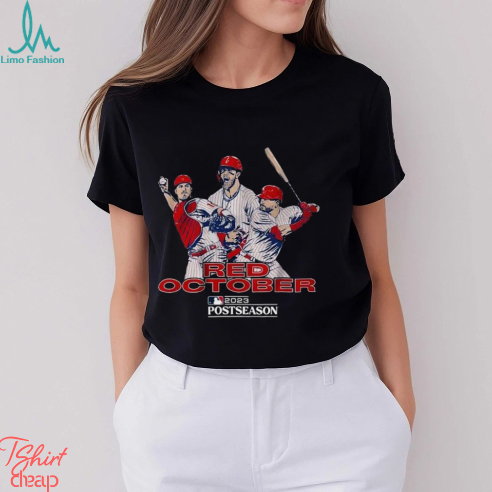 Philadelphia Phillies red October 2023 Postseason shirt - Guineashirt  Premium ™ LLC
