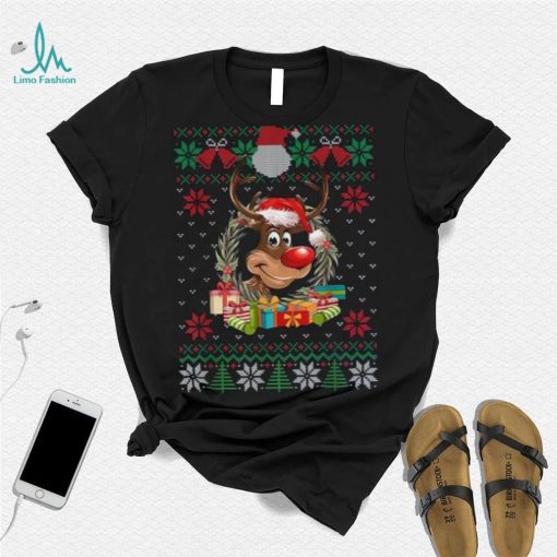 Reindeer Santa Hat Ugly Christmas Sweater Funny Xmas Gifts