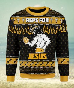 Reps For Jesus Ugly Christmas Sweater Xmas Gift Christmas Gift Sweater